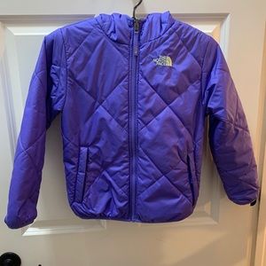 Girls North Face puffy reversible jacket